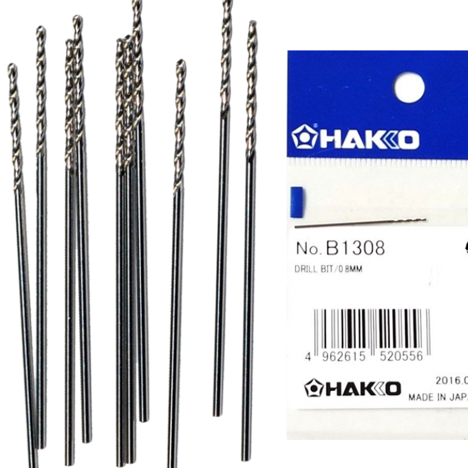 Дрель 0,8 мм HAKKO для FR-300/400 (10 шт. в комплекте) B1308