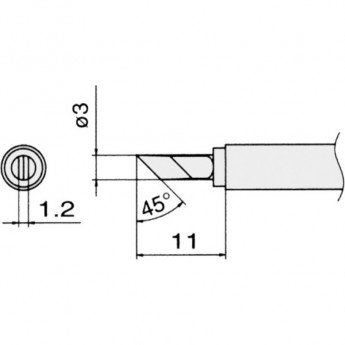 Наконечник для паяльников с подачей азота HAKKO T13-KU