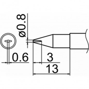 Наконечник HAKKO T12-DL08