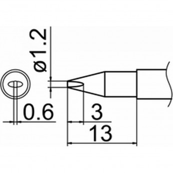 Наконечник HAKKO T12-DL12