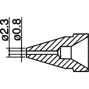 Сопло HAKKO N61-07 стандартного типа (0,8 мм) Сопло HAKKO N61-07 стандартного типа (0,8 мм)
