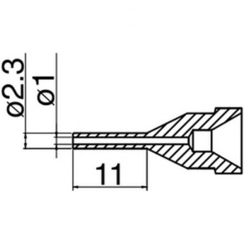 Сопло HAKKO N61-12 удлиненного типа (1 мм)