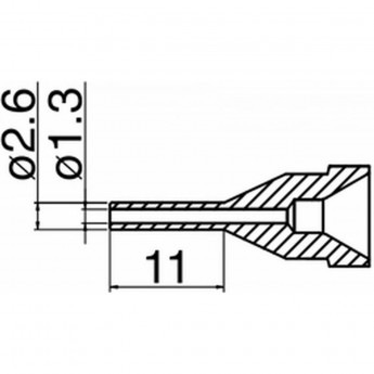 Сопло HAKKO N61-13 удлиненного типа (1,3 мм) Сопло HAKKO N61-13 удлиненного типа (1,3 мм)